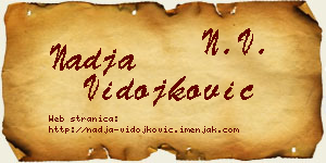 Nadja Vidojković vizit kartica